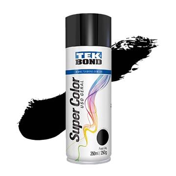 Tinta Spray Preto Brilhante Tek Bond 350 ml
